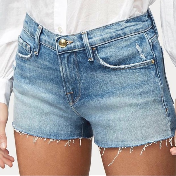 frame le cut off shorts